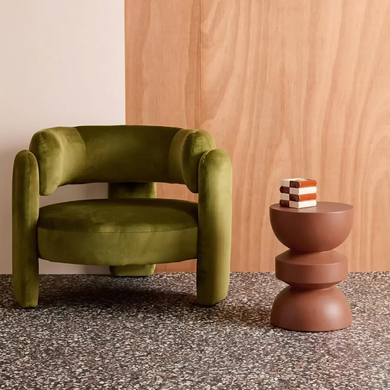 Table d'appoint ronde métal noir Ø32cm H43,5cm design minimaliste Assa