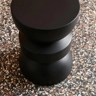 Table d'appoint ronde Ø32cm bout de canapé métal H43,5cm design Assa