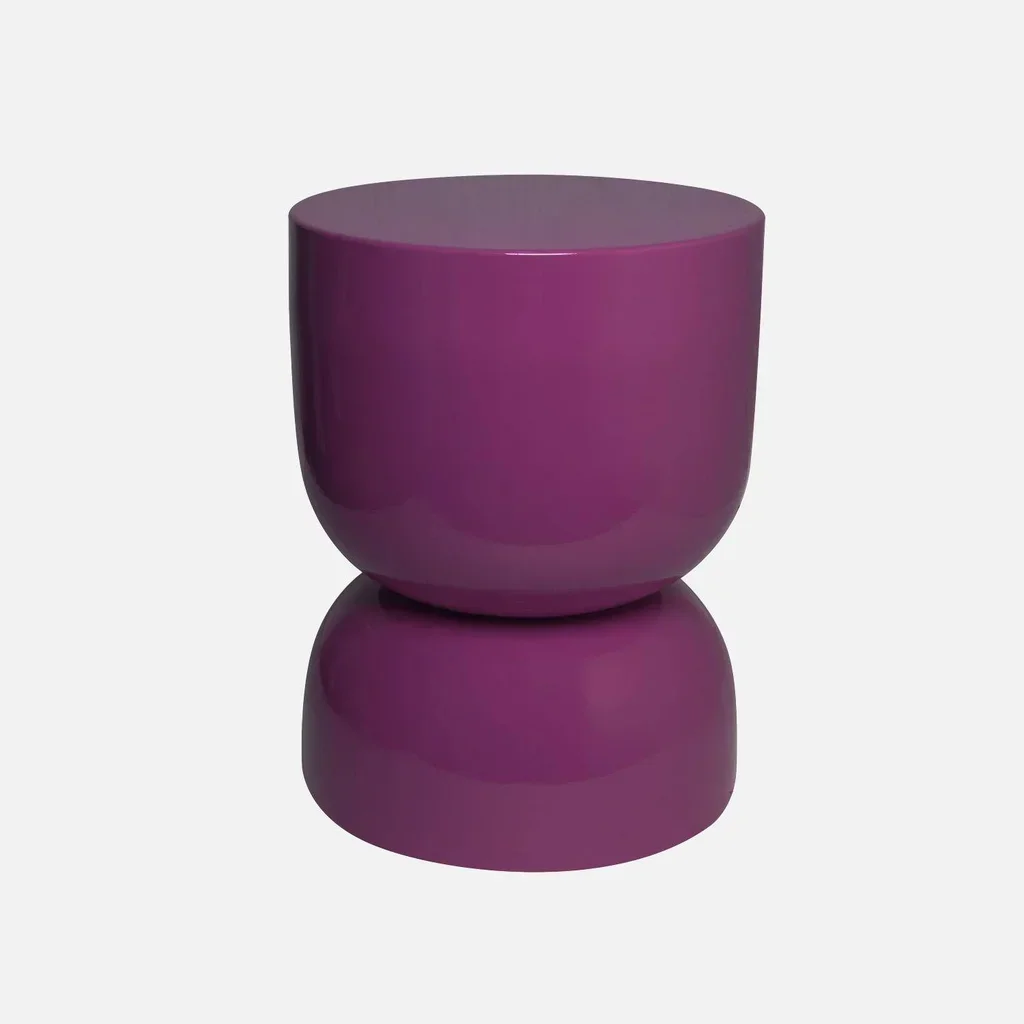 Table d'appoint ronde métal verre Ø32cm design moderne salon chambre