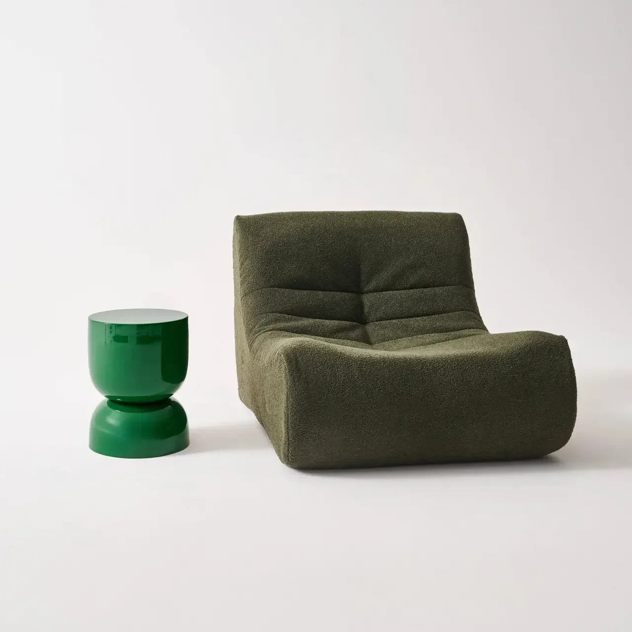 Table d'appoint ronde Madi métal verre Ø32cm design minimaliste