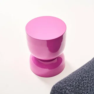 Table d'appoint ronde Madi métal verre Ø32cm design minimaliste