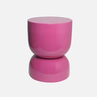 Table d'appoint ronde Madi métal verre Ø32cm design minimaliste