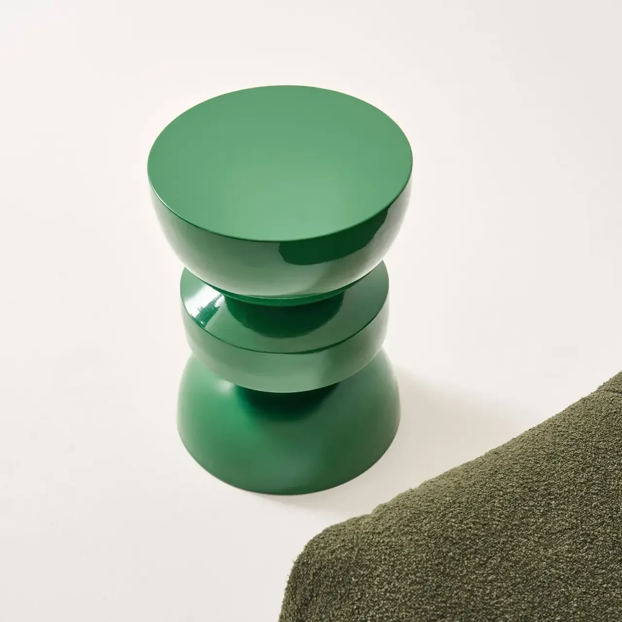 Table d'appoint ronde métal effet verre Ø32 cm design Assa
