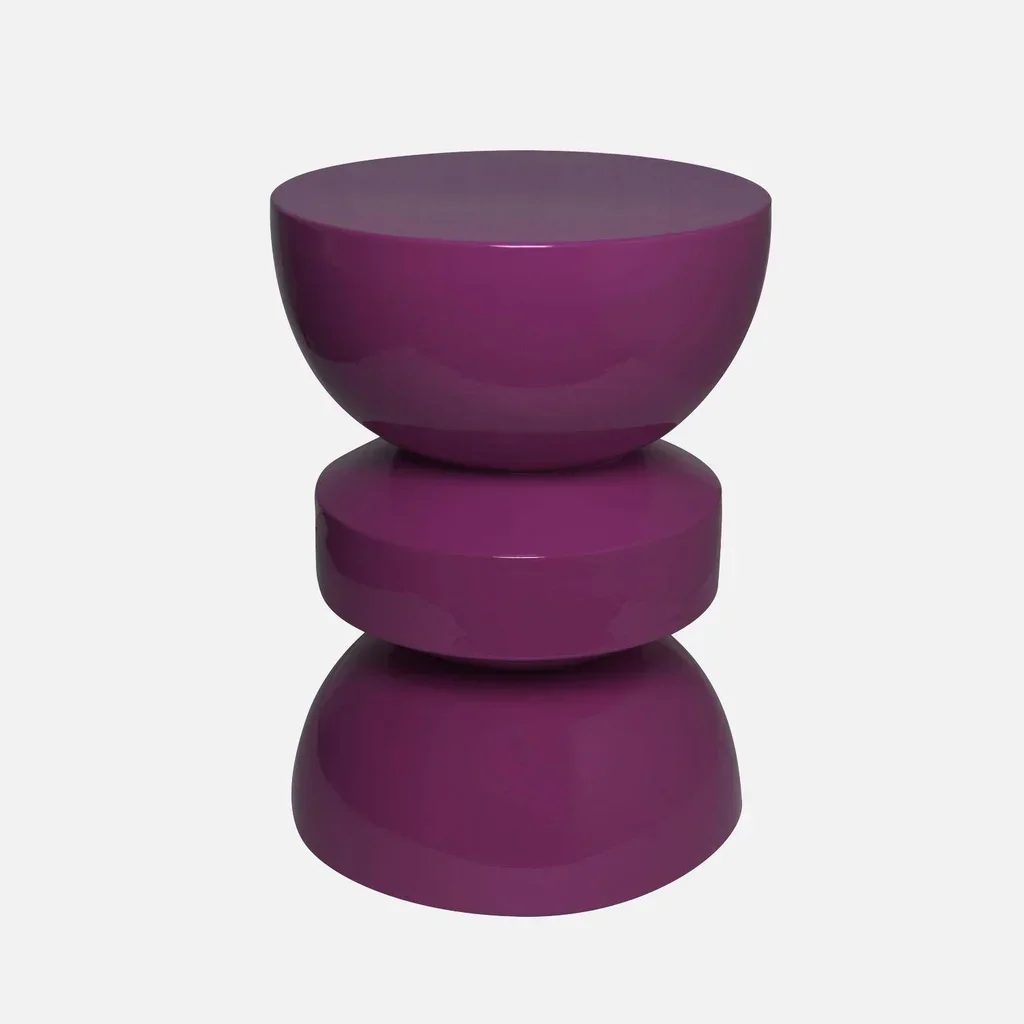Table d'appoint ronde métal effet verre Ø32 cm design Assa