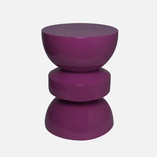Table d'appoint ronde métal effet verre Ø32 cm design Assa