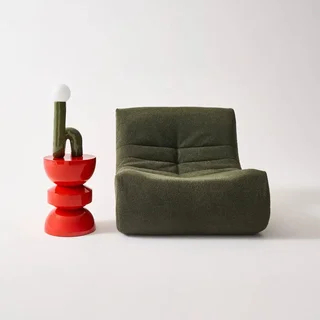Table d'appoint ronde métal effet verre Ø32 cm design Assa
