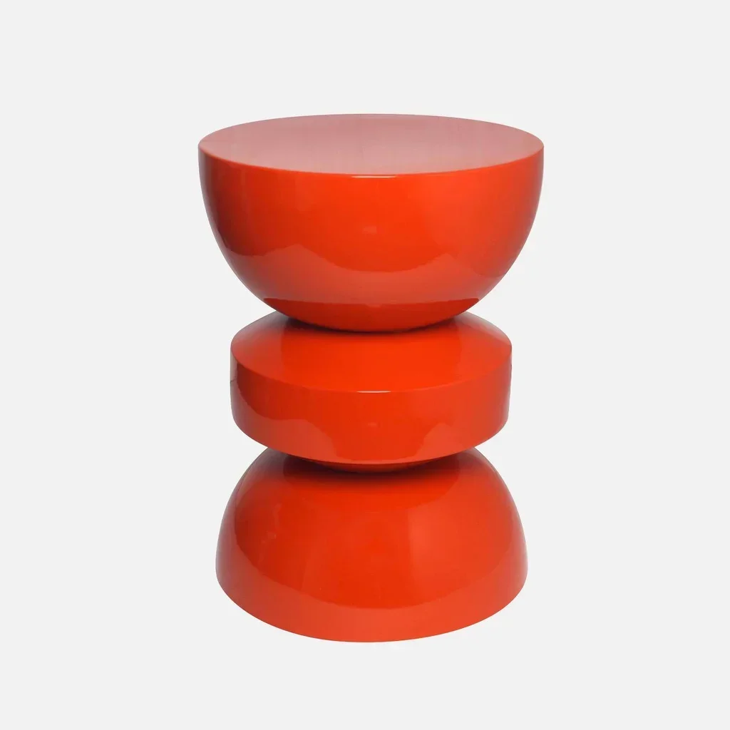Table d'appoint ronde métal effet verre Ø32 cm design Assa