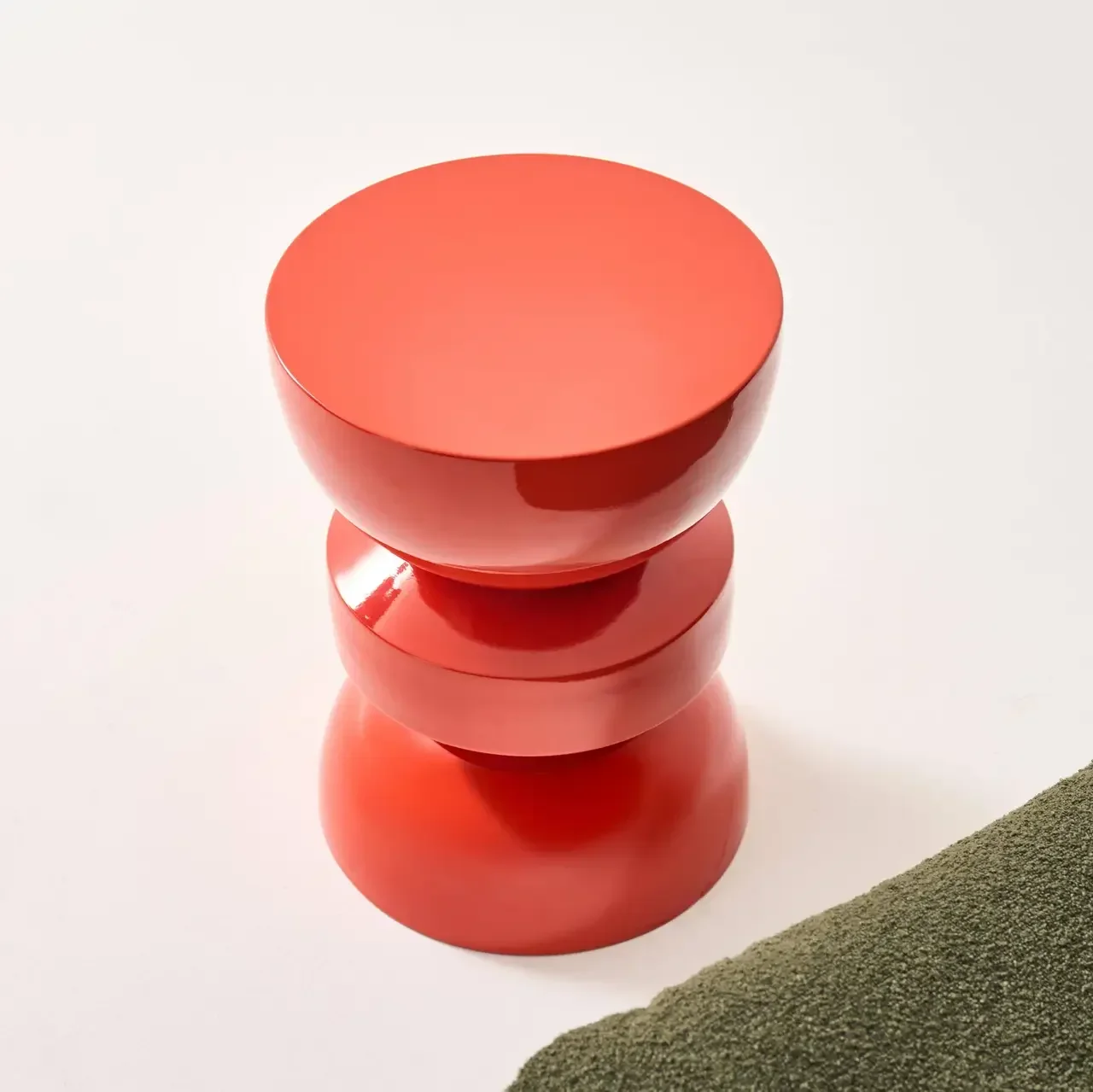 Table d'appoint ronde métal effet verre Ø32 cm design Assa