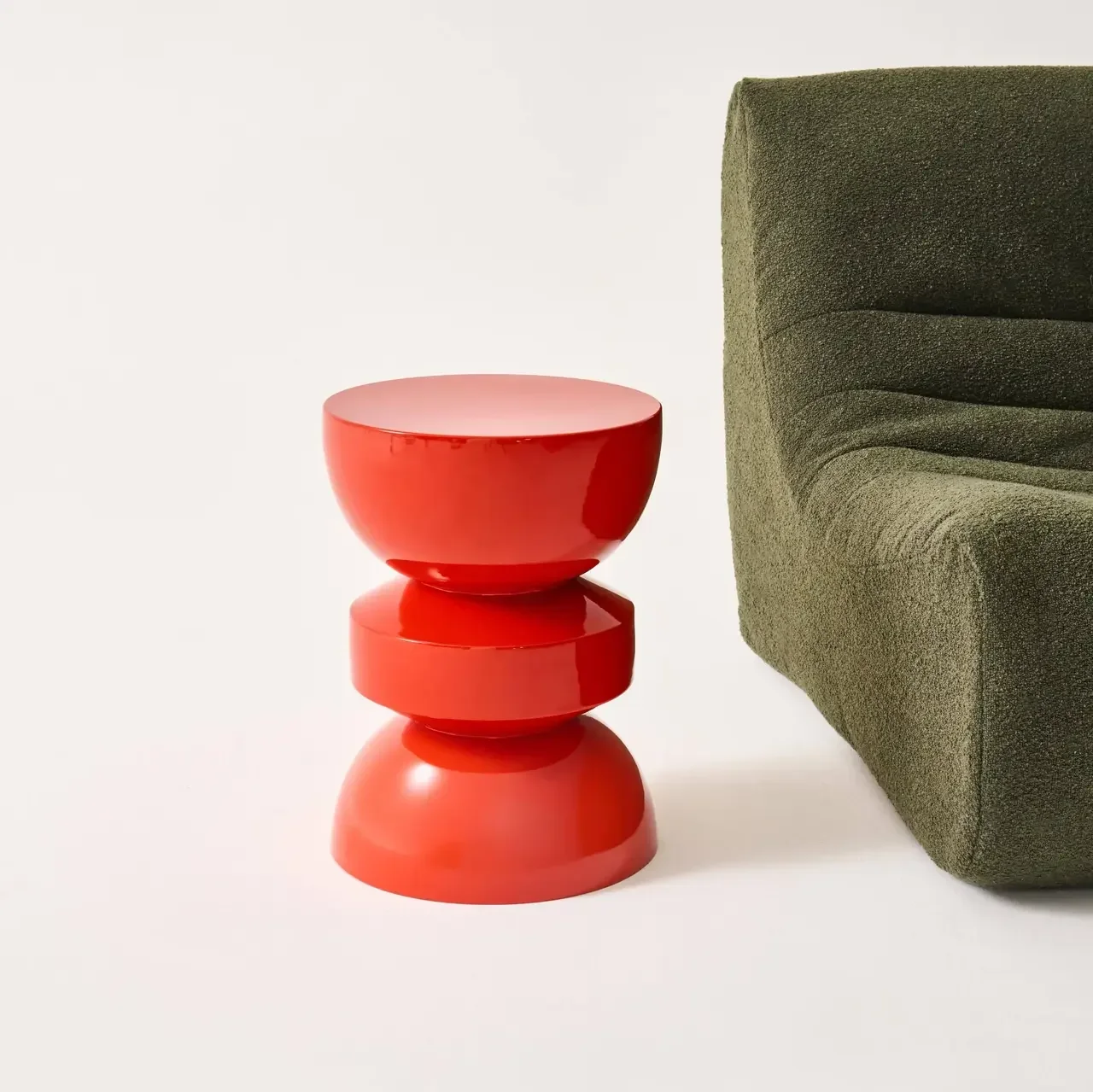 Table d'appoint ronde métal effet verre Ø32 cm design Assa
