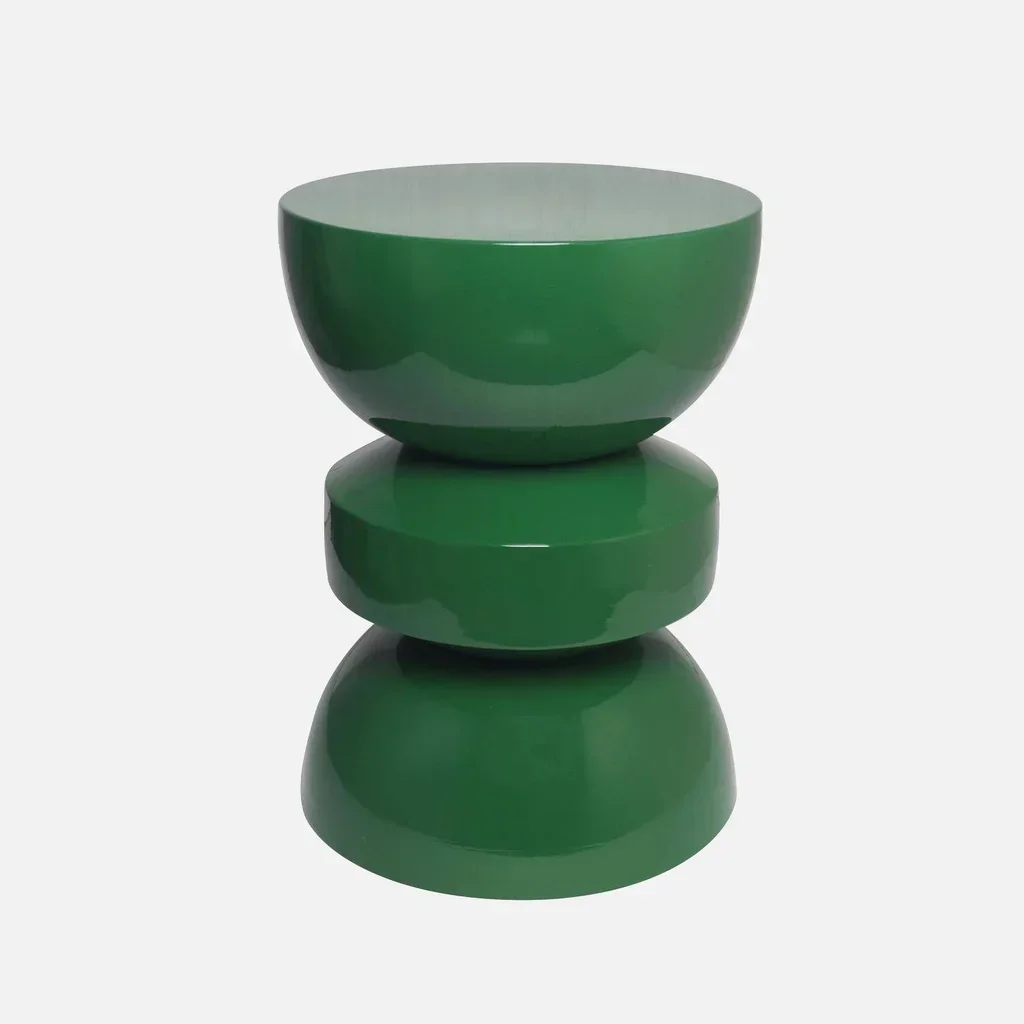 Table d'appoint ronde métal effet verre Ø32 cm design Assa