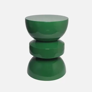 Table d'appoint ronde métal effet verre Ø32 cm design Assa