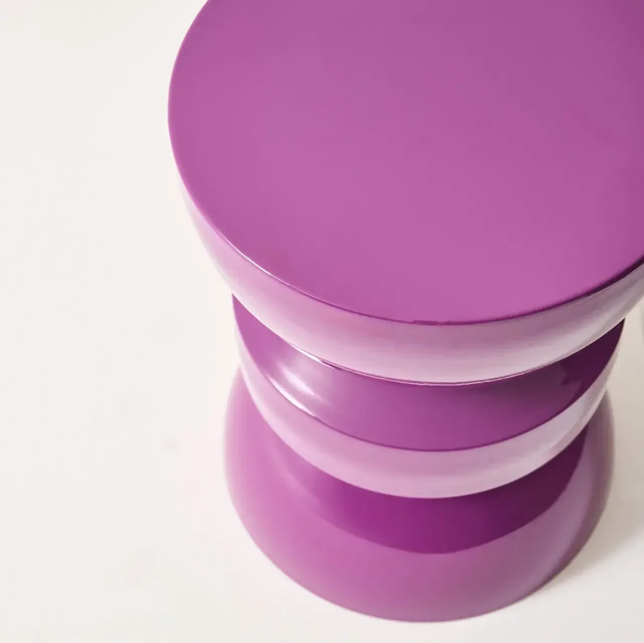Table d'appoint ronde métal effet verre Ø32 cm design Assa