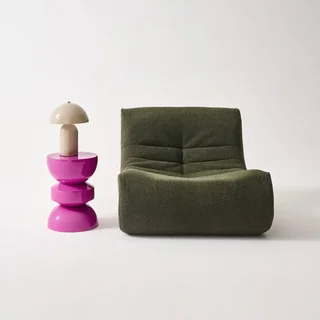 Table d'appoint ronde métal effet verre Ø32 cm design Assa