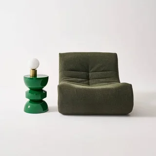 Table d'appoint ronde métal effet verre Ø32 cm design Assa