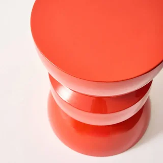 Table d'appoint ronde métal effet verre Ø32 cm design Assa
