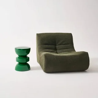 Table d'appoint ronde métal effet verre Ø32 cm design Assa