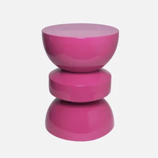 Table d'appoint ronde métal effet verre Ø32 cm design Assa