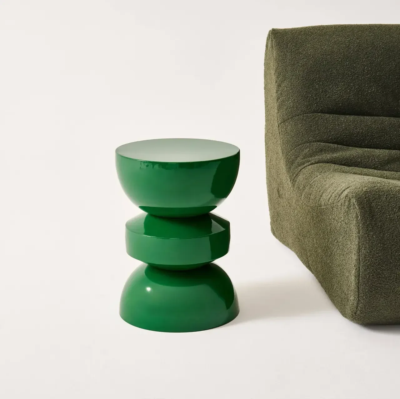 Table d'appoint ronde métal effet verre Ø32 cm design Assa
