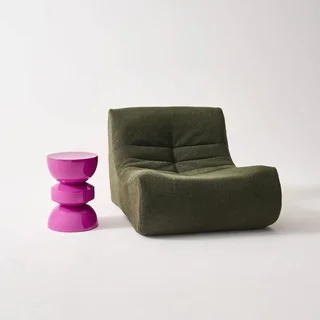 Table d'appoint ronde métal effet verre Ø32 cm design Assa