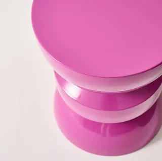Table d'appoint ronde métal effet verre Ø32 cm design Assa