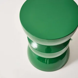 Table d'appoint ronde métal effet verre Ø32 cm design Assa