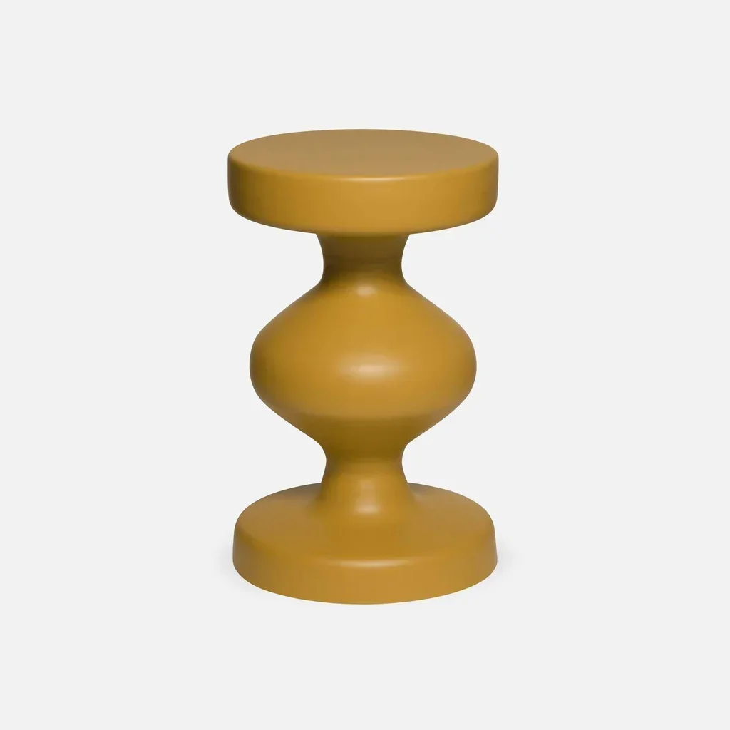 Table d'appoint ronde métal noir Hawa Ø29,5cm H48,5cm bout de canapé chambre