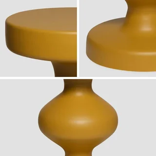Table d'appoint ronde métal noir Hawa Ø29,5cm H48,5cm bout de canapé chambre