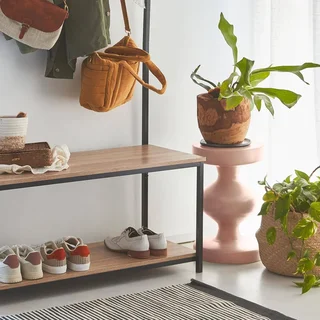 Table d'appoint ronde métal noir Hawa Ø29,5cm bout de canapé design