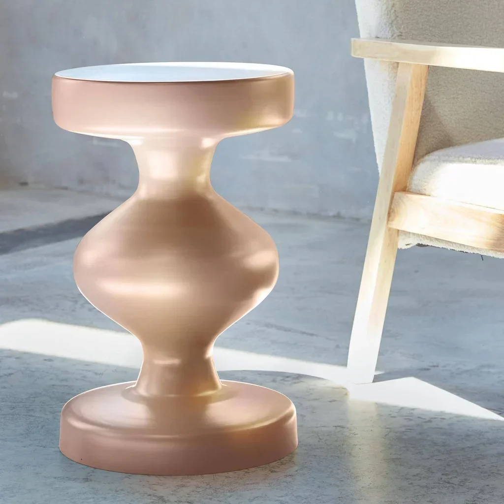 Table d'appoint ronde métal noir Hawa Ø29,5cm bout de canapé design