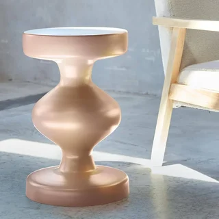 Table d'appoint ronde métal noir Hawa Ø29,5cm bout de canapé design