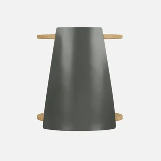 Table d'appoint Molto métal courbé et bois à roulettes