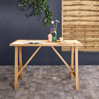 Table de bar extérieure en bois d'acacia 4 personnes Paloma