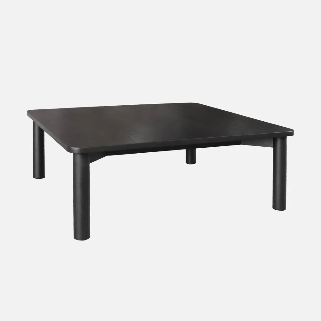 Mesa de Centro Cuadrada Solène Madera Hevea Roble Salón
