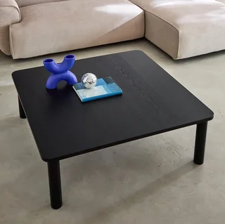 Mesa de Centro Cuadrada Solène Madera Hevea Roble Salón