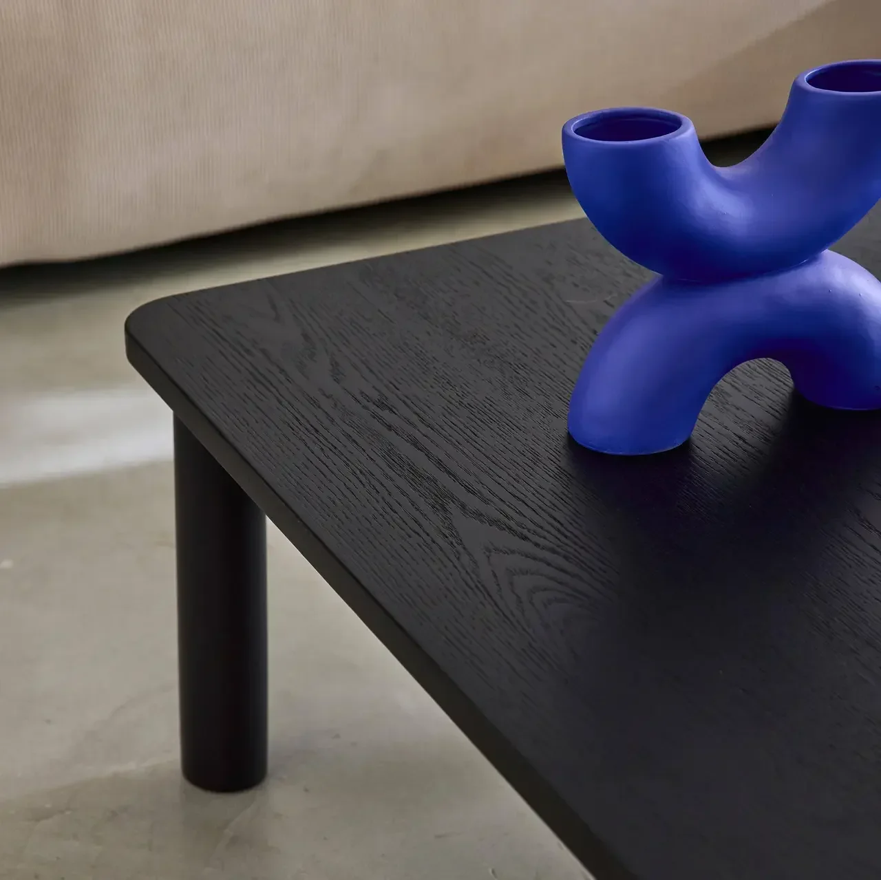 Mesa de Centro Cuadrada Solène Madera Hevea Roble Salón