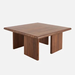 Square solid wood coffee table contemporary style living room