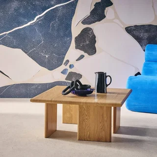 Square solid wood coffee table contemporary style living room