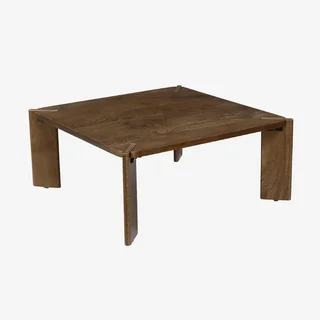 Square solid wood coffee table mango acacia exotic style living room