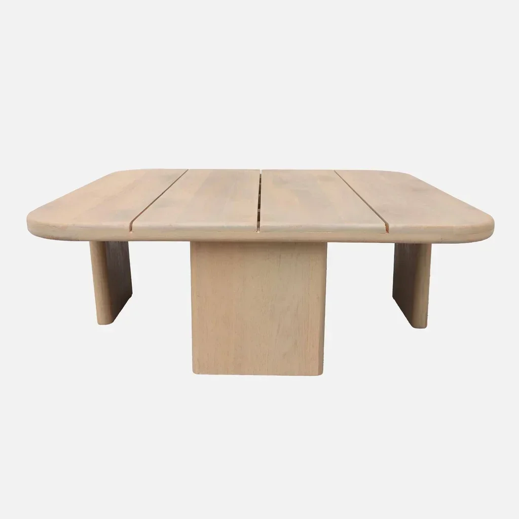 Square wooden garden coffee table acacia wood outdoor Kaina