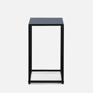 Black Industrial Nesting Coffee Table Set of 2 - Stackable Side Tables