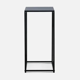 Black Industrial Nesting Coffee Table Set of 2 - Stackable Side Tables