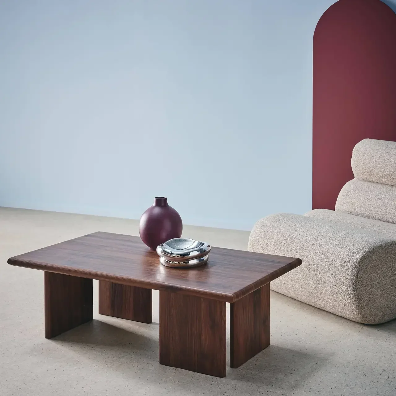 Table basse rectangulaire effet bois design minimaliste salon moderne