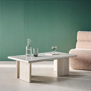 Table basse rectangulaire effet bois design minimaliste salon moderne