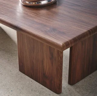 Table basse rectangulaire effet bois design minimaliste salon moderne