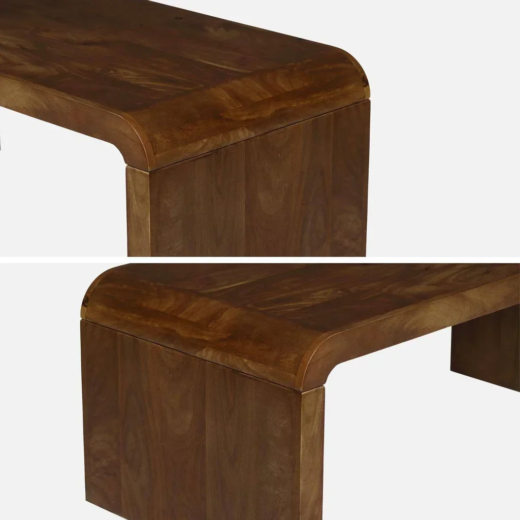Table basse rectangulaire Dana bois acacia massif style exotique 100x50cm