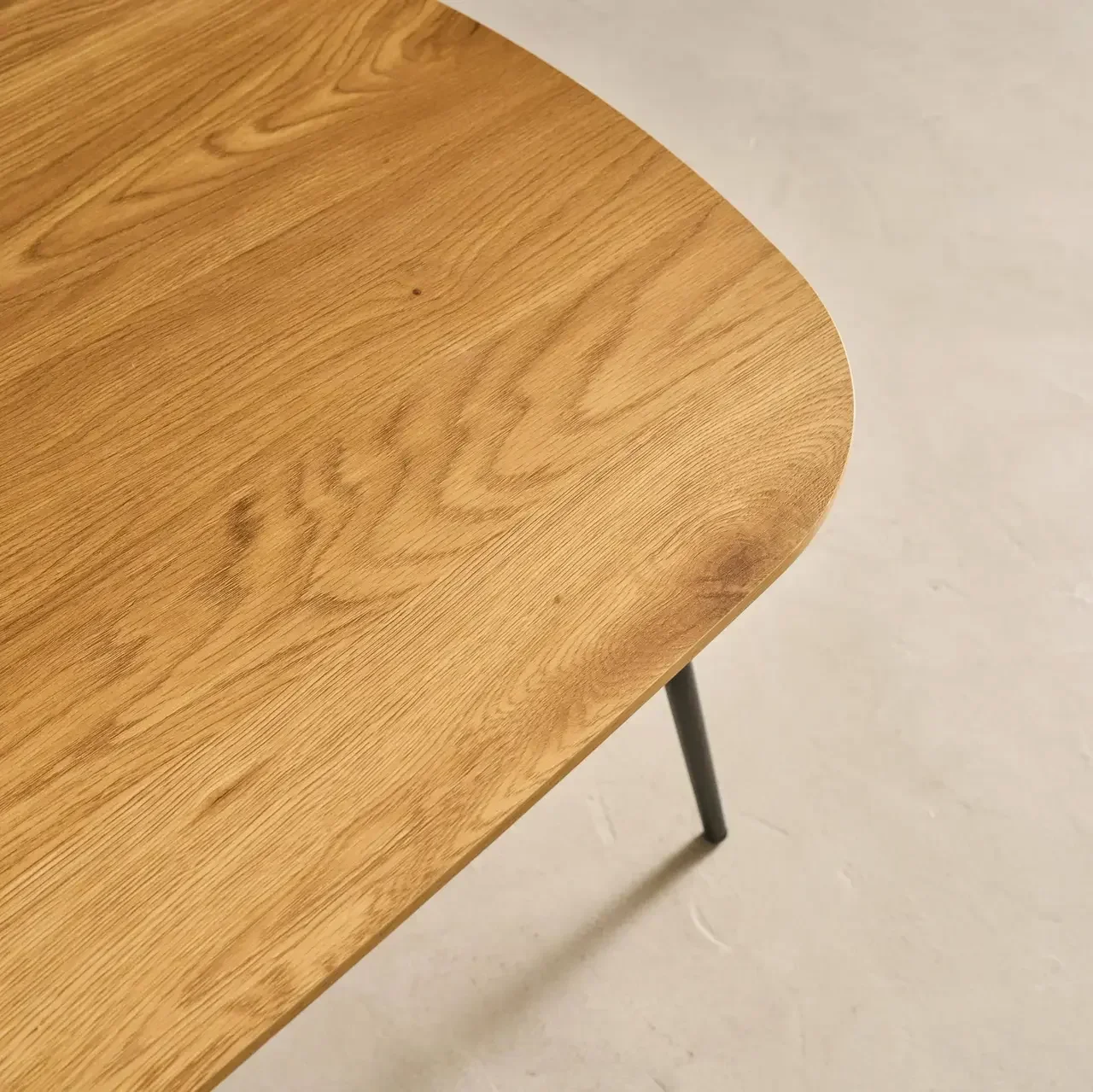 Mesa de centro roble metal negro 120 cm salón moderno