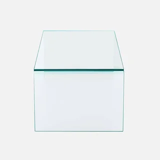 Table basse verre trempé transparent design moderne salon Glintz