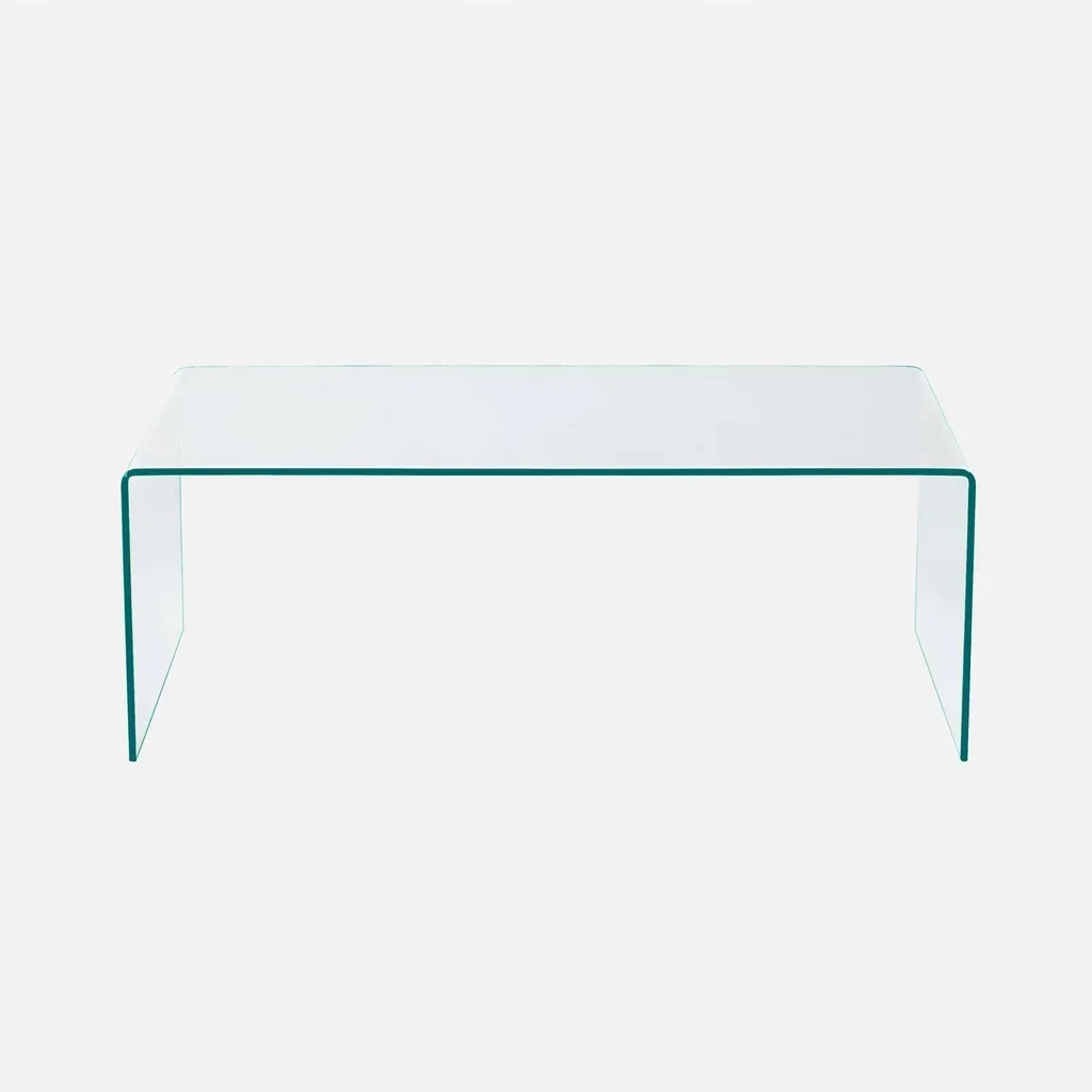 Table basse verre trempé transparent design moderne salon Glintz
