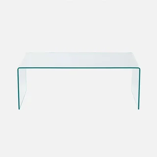 Table basse verre trempé transparent design moderne salon Glintz