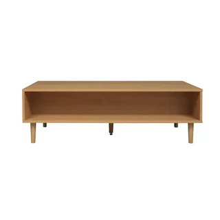 Table basse vintage Juliana bois noyer tiroir rangement 120cm